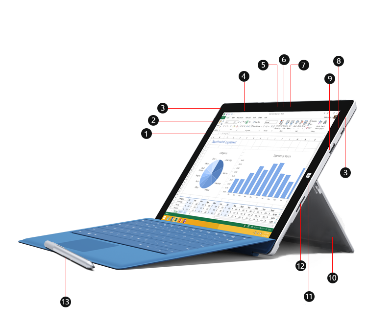 Tablet 10&quot; Microsoft Surface Go 2 Táctil + Teclado