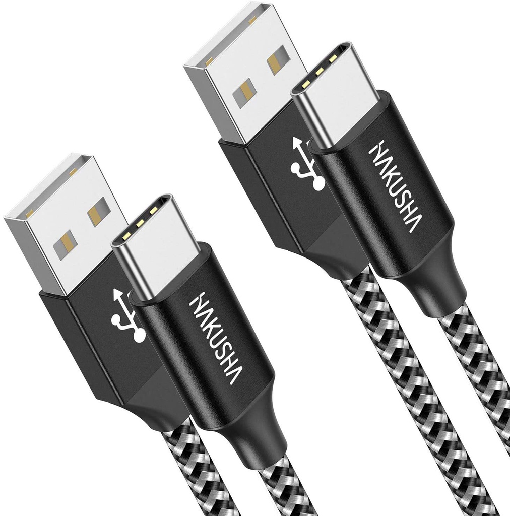 NINGKPOW Cable USB C, [2Pack 1M+2M] 3.1A Cable USB Tipo C Carga Rápida Nylon Carga Cable Cargador USB C para Samsung Galaxy S22 S21 S20 S10 S9 S8 Not